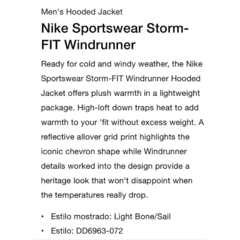 Image of Campera Nike Sportswear Stormfit Windrunner Light Bone - usd450