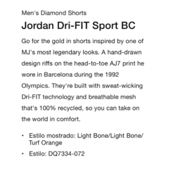 Bermuda Nike Jordan DriFit Sport BC Diamond - usd150 en internet