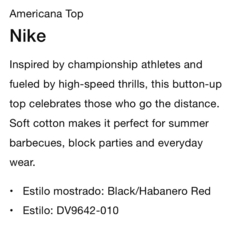 Imagen de Camisa Nike Americana Top Habanero Red - usd250