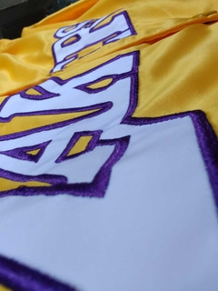 Campera Universitaria Lakers Amarilla Diseño Clásico