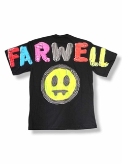 Remera Full Farwell Face Smile Negra