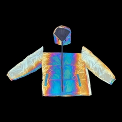 CAMPERA PUFFER REFLECTIVA AMARILLO HOLOGRAFICO - comprar online