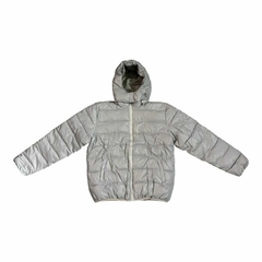 CAMPERA PUFFER REFLECTIVA PLATEADA HOLOGRAFICO