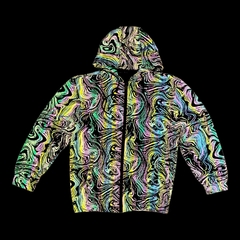 CAMPERA ROMPEVIENTO RAINBOW ONDAS HOLOGRAFICO - tienda online