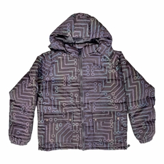 CAMPERA PUFFER REFLECTIVA CIRCUITO HOLOGRAFICO - comprar online