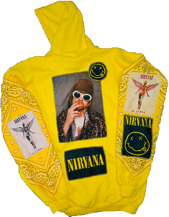 Buzo Hoodie "NIRVANA" Full Yellow - comprar online