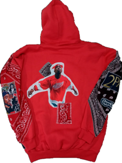 Buzo Hoodie "2PAC" Full Red - comprar online