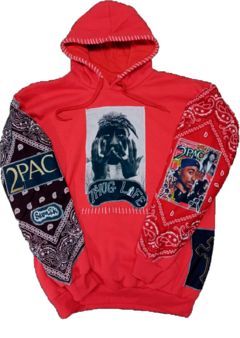 Buzo Hoodie "2PAC" Full Red