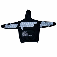 Buzo Hoodie Take Your Time Negro/Gris