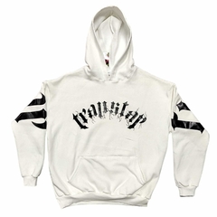 Buzo hoodie Trapstar Blanco Negro - comprar online