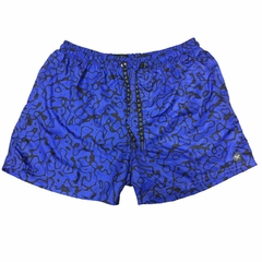 Short traje de baño estampa mar azul