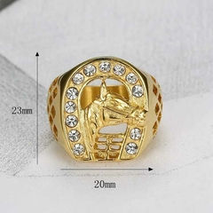 Anillo Herradura Caballo Aleacion Zinc con Strass en internet