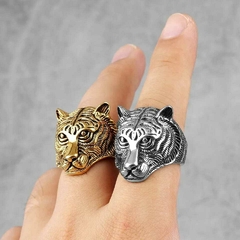 Anillo Bestia Tigre Plateado Acero en internet