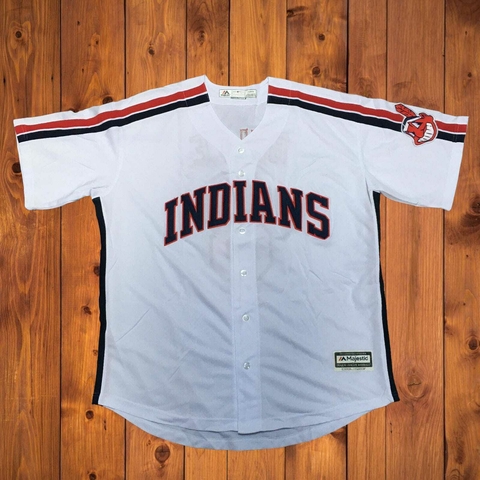 Camiseta Casaca MLB Cleveland Indians Belle 8 Retro