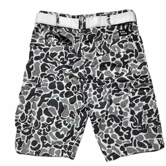 Bermuda short Kadi Ward Militar Blanco y negro - comprar online