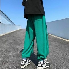 Pantalon Waffle Baggy Verde Streetwear Cargo Moda Joggers 126 - KITCH TECH