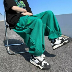 Imagen de Pantalon Waffle Baggy Verde Streetwear Cargo Moda Joggers 126 Niños