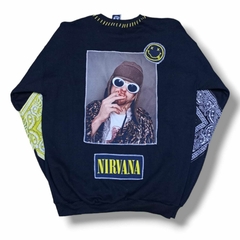 Buzo Nirvana Negro Cuello Redondo - comprar online
