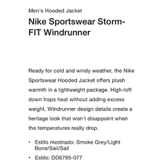 Imagen de Campera Puffer NIKE Storm-fit Windrunner Rompeviento - usd450