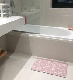 Alfombra de baño acolchonada Blossom Pink en internet