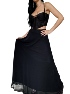 T07 CORSET NISS ENCAJE/BALLENAS NEGRO - tienda online