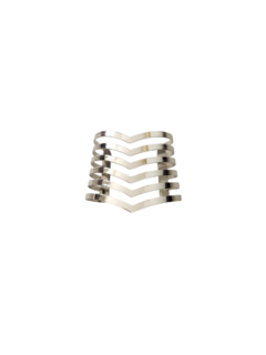 ACC607 BRAZALETE PICO TIRAS PLATA