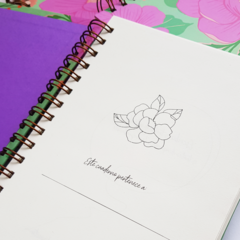 Cuaderno anillado liso | Flor lila - comprar online