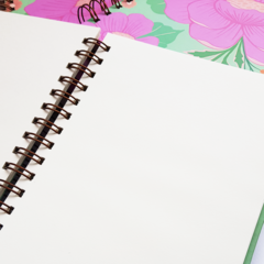 Cuaderno anillado liso | Flor lila en internet