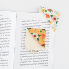 Pack de 2 marcadores de página | Floral blanco + Floral naranja