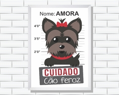 Quadro Cuidado Cão Feroz