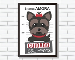 Quadro Cuidado Cão Feroz - comprar online