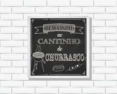 Quadro Bem-vindo ao Cantinho do Churrasco - comprar online