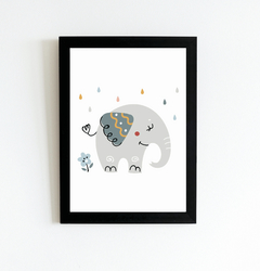 Quadro Infantil Elefante - Ateliê Ana Ávila