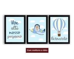 Quadros Urso Voe Alto e Nome Personalizado - comprar online