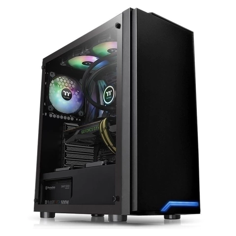 GABINETE THERMALTAKE H100 BLACK TG LED