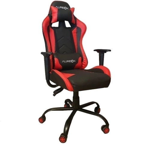 SILLA GAMER AUREOX G200 NEGRA Y ROJA