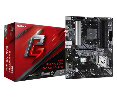 MOTHERBOARD ASROCK B550 PHANTOM GAMING 4/AC WIFI