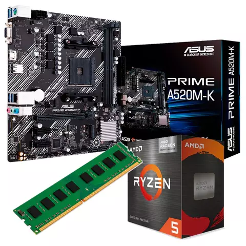 COMBO ACTUALIZACION PC AMD RYZEN 5 4600G + A520M + 16GB DDR4