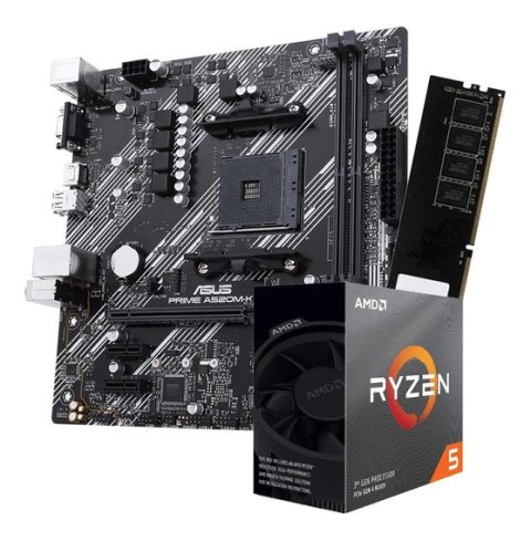 COMBO ACTUALIZACION PC AMD RYZEN 5 5600X + A520M + 16GB DDR4
