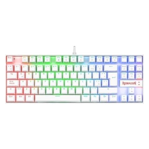 TECLADO REDRAGON KUMARA K552 RGB MECANICO WHITE SWITCH RED