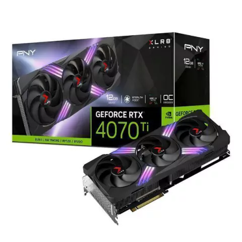 PLACA DE VIDEO PNY RTX 4070 TI VERTO XLR8 GAMING EPIC-X TF OC 12GB