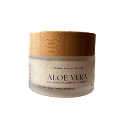 Crema facial de Aloe Vera - con ácido hialurónico - Hipoalergénica - Sin fragancia - comprar online