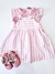 Salopete Com Blusa Infantil Listras Rosa Milon 2000371