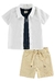 Conjunto Infantil Camisa Camiseta E Shorts Lucboo 48094 - comprar online