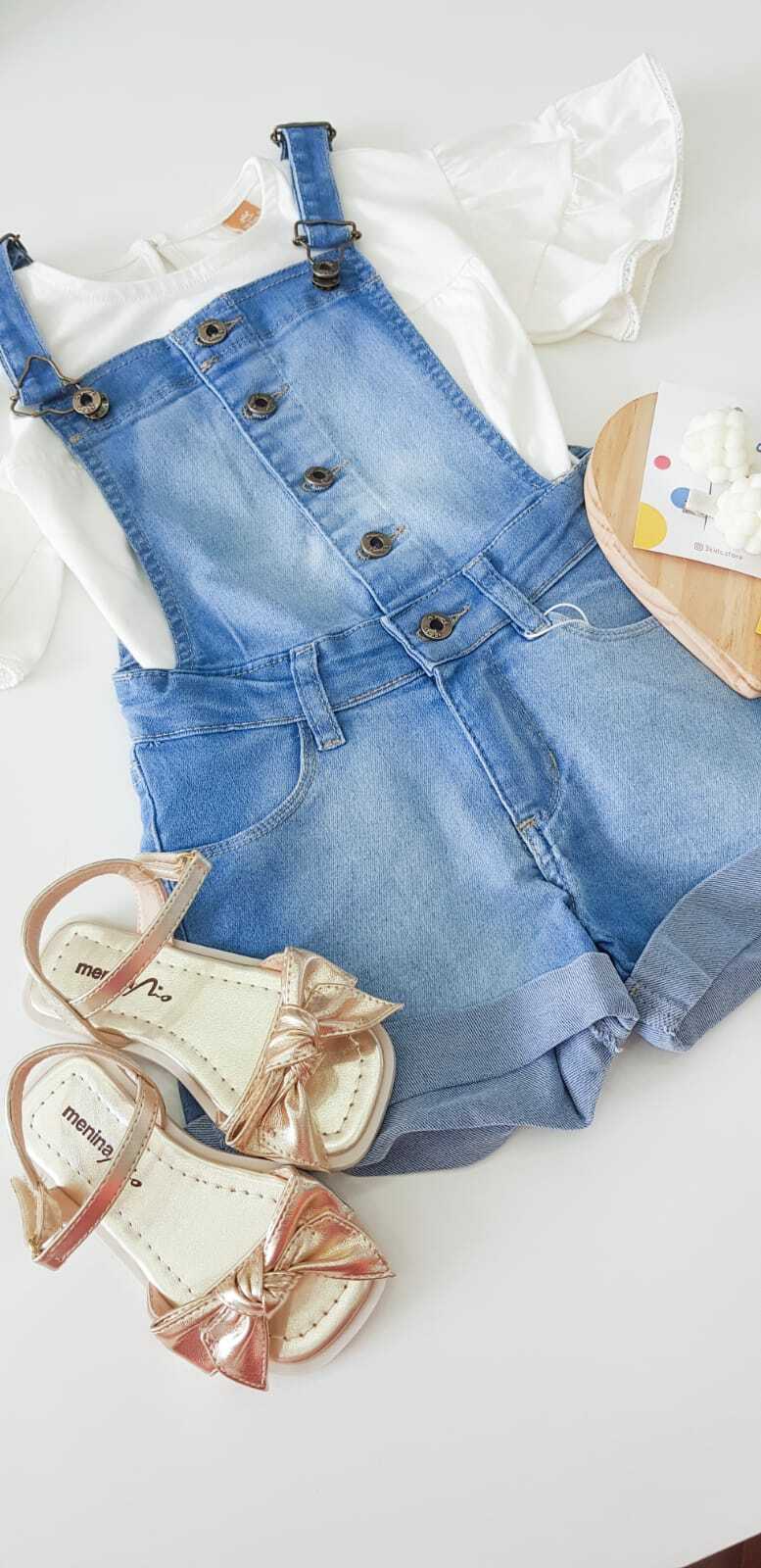 Jardineira Jeans Infantil Crawling 06670 3Kids