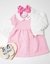 Vestido Infantil Xadrez Vichy Rosa Momi C1422