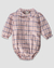 Camisa Body Bebê Menina Xadrez Rosa Anjos Baby 241647