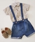 Conjunto Bebê Camisa Bodey E Jardineira Jeans Up Baby 43272