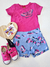 Conjunto Infantil Borboletas Blusa E Shorts-Saia Pink Kyly 1000475-Rs