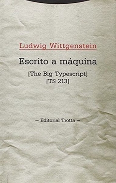 Escrito a maquina - Ludwig Wittgenstein